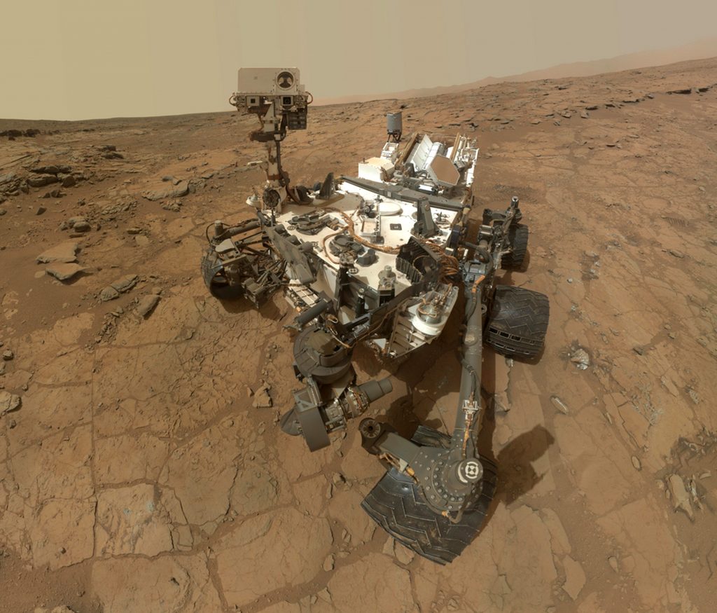 NASA/JPL-CALTECH/MSSS IMAGE This self-portrait of NASA's Mars rover Curiosity combines dozens of images taken by the rover's Mars Hand Lens Imager on Feb. 3.