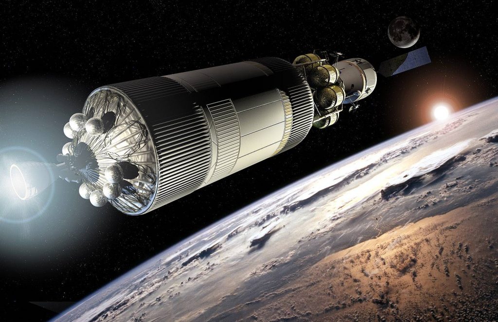 Если бы президент Обама не отменил программу Constellation, так могли бы выглядеть отправляющиеся к Марсу корабли
