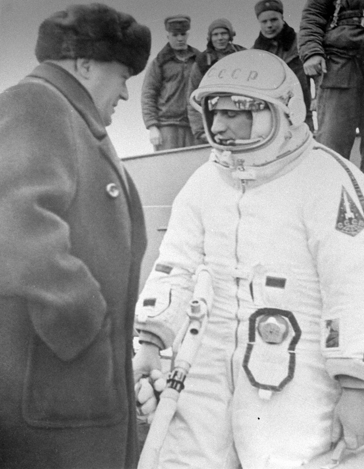 Советские космонавты на Байконуре