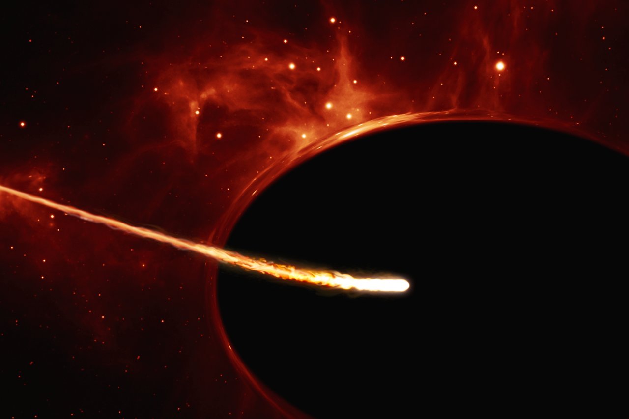 Черная дыра поглощает звезду фото