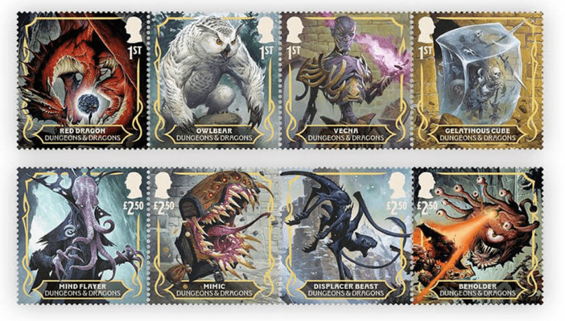 Королевская почта Великобритании выпустит коллекцию марок по D&D